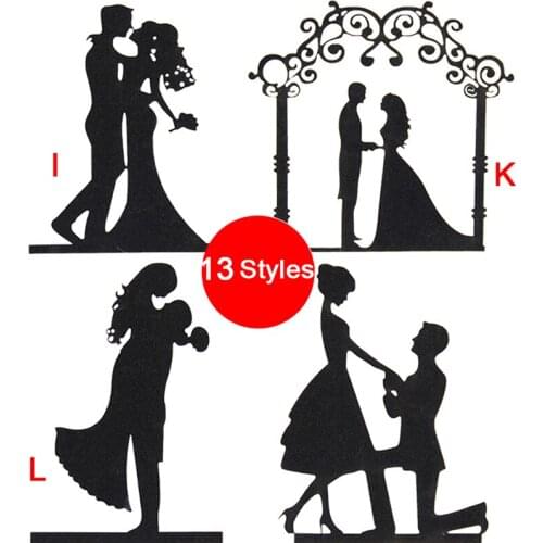 1 Pc 13 Styles Wedding Topper Marriage Decoration Valentines Day Baking Cake Insert Flag