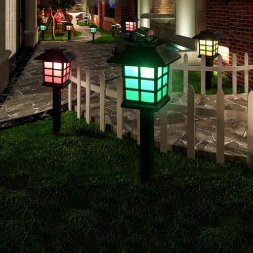 LED Solar Lawn Light Outdoor Waterproof Landscape Light Small Room Path Lighting Garden Light Colorful Decorative Lights