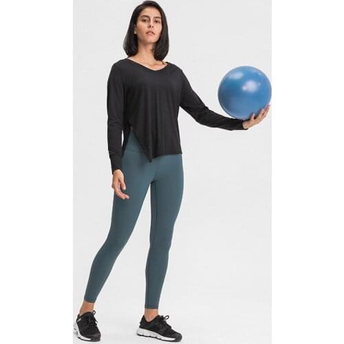 Long Sleeve Gym Top Women Breathable Yoga Sports Fitness Crop Top Lulu Blouses Sexy Female Clothing Quick Dry Casual Sportswear