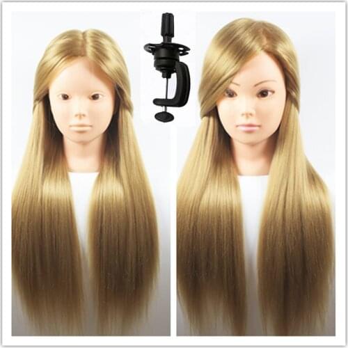 26" Training Head For Hairdressers Mannequin Head Hair Yaki Synthetic Hairdressing Doll Heads Cosmetology Mannequin Head Manikin