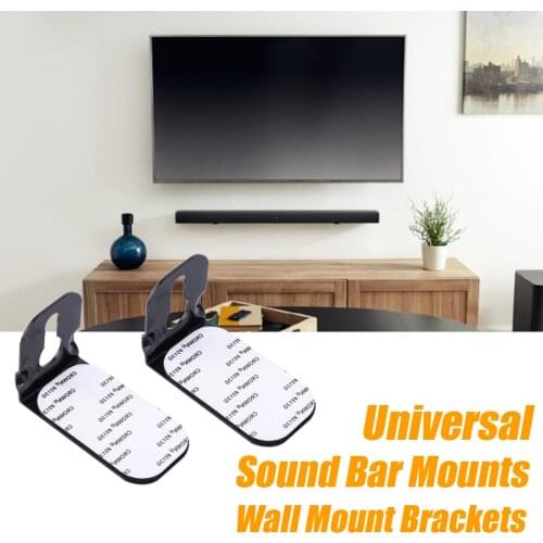 Sound Bar Mounts, Universal Wall Mount Kit Mounting Brackets Compatible with JBL/Samsung/Song/Bose/Vizio/TCL