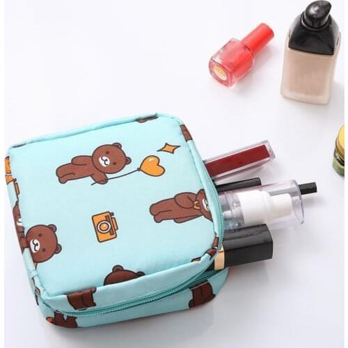 Waterproof Tampon Storage Bag Cute Women Sanitary Napkin Pad Pouches Portable Makeup Lipstick Key Earphone Data Cables Organizer