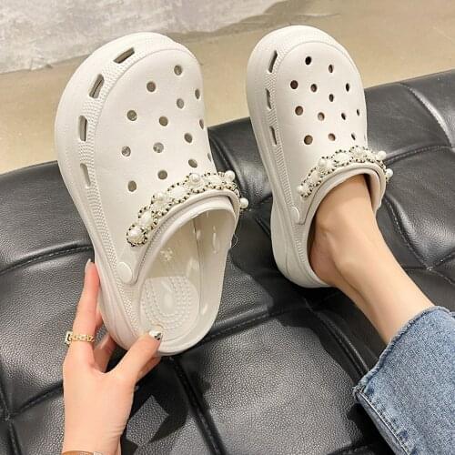 Women Sandals 2021 Summer Ladies Beach Shoes Lightweight Clogs Sandals platform slippers Shoe Sandalias Zapatos Mujer white