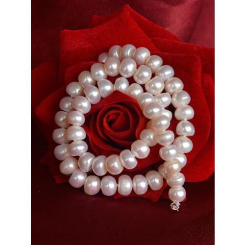 [NYMPH] Natural Freshwater Pearl Necklace Pearl Jewelry 3 Color Necklace For Women Marriage Party [X225-1]