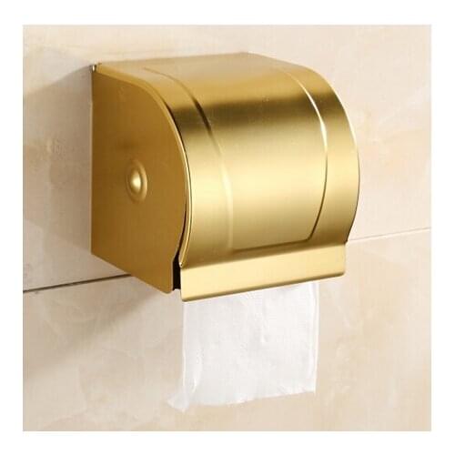 Gold paper holder bathroom tissue box waterproof stainless steel toilet paper box toilet paper box toilet paper holder