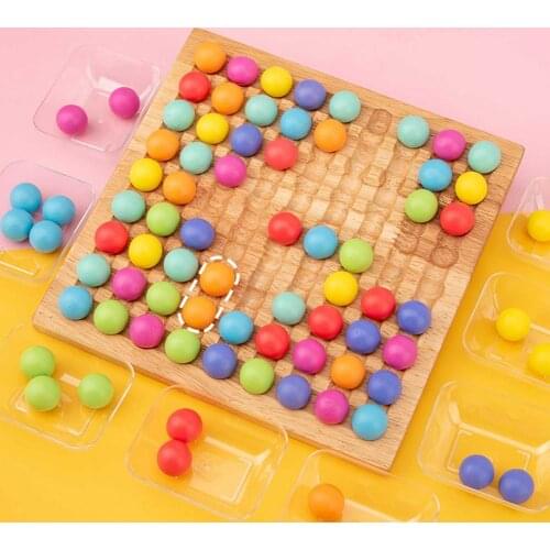 1Set Montessori Early Childhood Children Wooden Clip Ball Puzzle Parent-child Interactive Toy Children Gift Education Gift