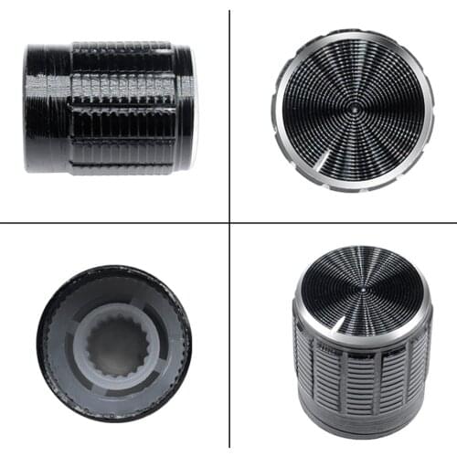 10PCS For Wh148 Potentiometer Aluminum Alloy Useful Volume Control Rotary Knobs For 6mm Dia Knurled Shaft Potentiometer 15X17MM