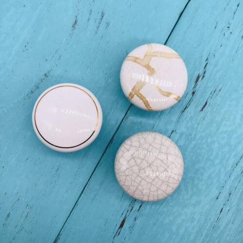 1x Ceramic White Marble Decorative Modern Door Knobs for Kitchen Bathroom Cabinet Dresser Drawers Wardrobe Closet Door Pulls