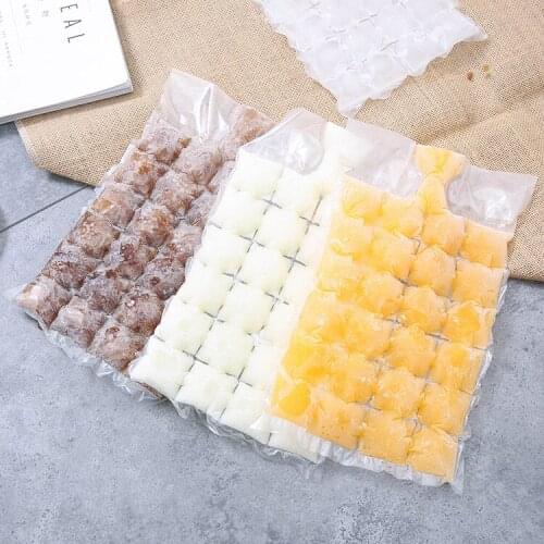 50Pcs Ice Cube Mold Self-Seal Ice Cube Bags Transparent Disposable Faster Freezing Maker Ice-making Bag Kitchen Gadgets