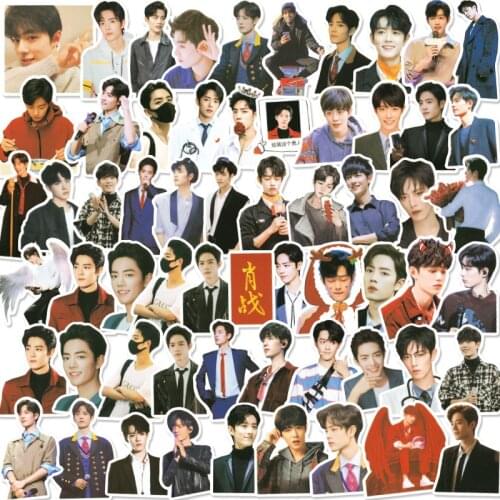 57/60Pcs Chen Qing Ling Decorative Sticker Xiao Zhan Wang Yibo Scrapbooking DIY Diary Album Label Stickers LD