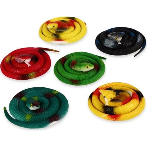 70cm Simulation Tricky Scary Toy Performance Spoof Props Simulation Rubber Snake Creative Soft Rubber Fake Snake Props