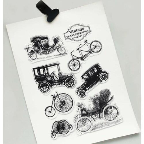 Car Bicycle Silicone Clear Seal Stamp DIY Scrapbooking Embossing Photo Album Decorative Paper Card Craft