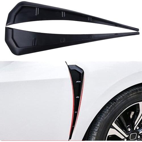 Side Fender Vent Air Wing Cover Trim ABS 3D Sticker Exhaust Vent Fit For Civic 2016-2018 Type R FK8
