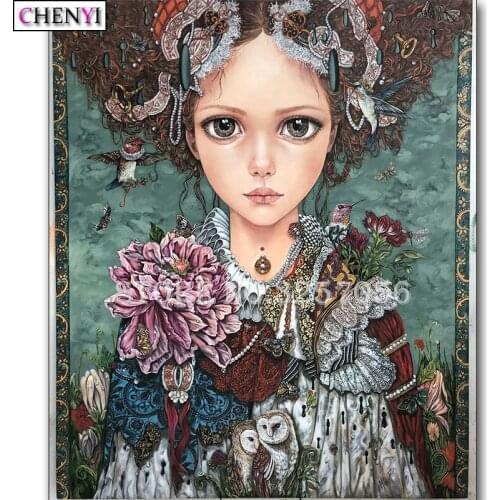 CHENYI 5D Diamond Painting European Classical Beauty Art DIY Embroidery Diamond Mosaic Wall Sticker Full Rhinestone Home Decor