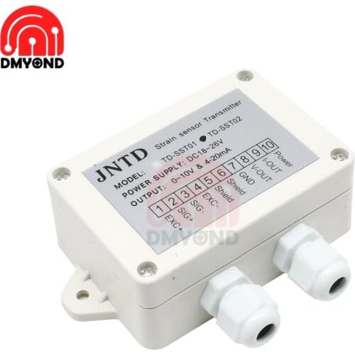 0-5V/4-20mA Load Cell Sensor Amplifier Transmitter Strain Gauge Sensor Weighing Transmitter Amplifier 100 PPM 4350 Ohm Sensor