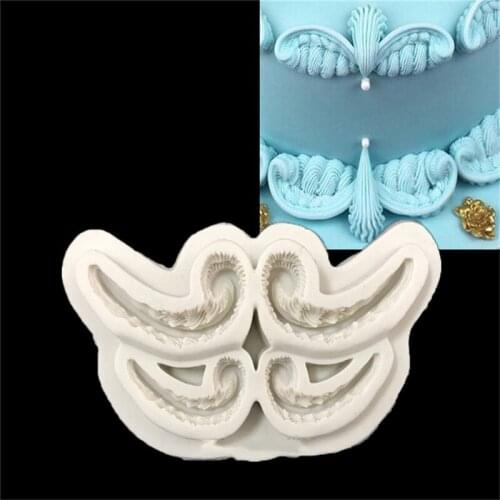 European Style Lace Shape Fondant Cake Silicone Mold DIY Cake Decorating Baking Tool Chocolate Cake Molds Cookies Biscuits Mould