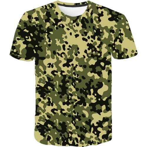 New Camouflage 3D Print T-Shirts Army Men Women Fashion Streetwear O-Neck Short Sleeve T Shirt Sportswear Tees Tops Male Clothes