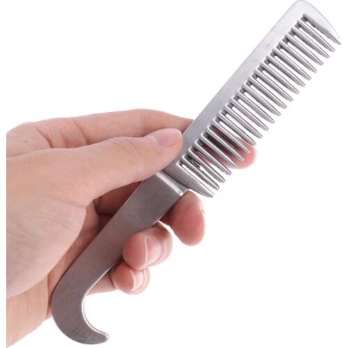 Horse Comb Aluminum Alloy Horse Cleaning Tool Tail Pulling Combs Grooming Equipment Horse Care Accessories