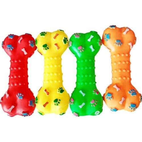 Zabawki Stuffed Toys For Dogs Squeaky Dog Toy Bone Puppy Speelgoed Colorful Squeeze Squeaky Interactive Game Interactive Funny