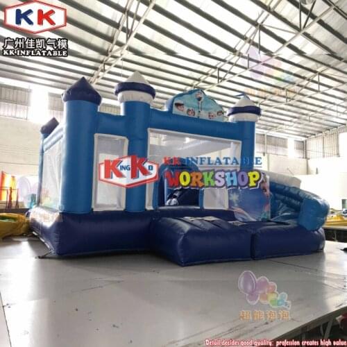 Customized size fun fair inflatable bouncy castle,mini size Blue inflatable bouncer