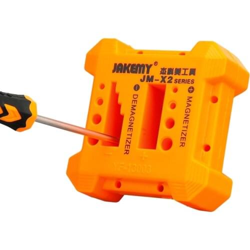 JAKEMY Multi Holes Magnetizer Demagnetizer Tool Magnetic Pick Up Tool Screwdriver Magnetic Degaussing