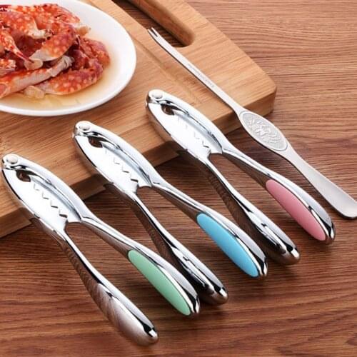 Stainless Steel Crab Food Tool Zinc Alloy Multi-functiion Pliers Creative Lobster Pecan Plier Opener Convenient Supplies