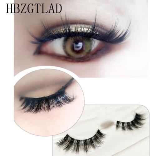 NEW 1pair Lashes 3D Mink Strip Lash Reusable False Eyelashes Crisscross Dramatic Lashes Lightweight Invisible Band Eye Lashes