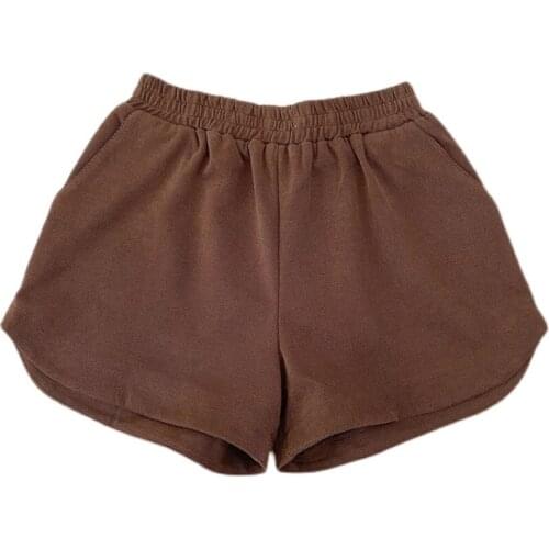 Autumn and winter new products Korean retro solid color corduroy casual women high waist shorts