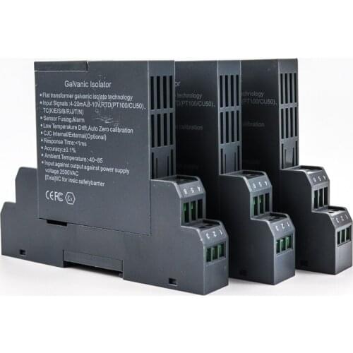 Signal transmitter with dc 4-20ma signal output two input two out 12-28v