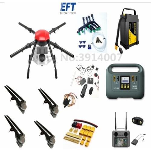 Full Set EFT E416P 16L 16kg agricultural spray drone frame 6KG Folding Quadcopter with X9 power system T12 K3APro K