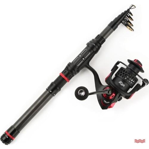 Carbon fiber portable retractable 1.8m-2.7m outdoor fishing rod ocean beach Aachen lightweight anti-winding fishing rod sale