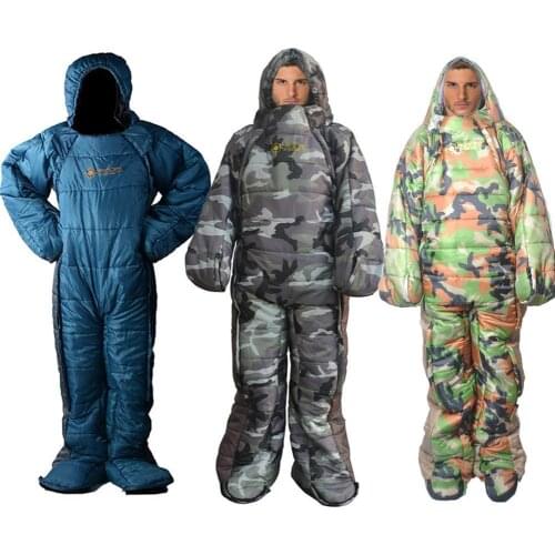 Portable Humanoid Outdoor Sleeping Bag For Walking Camping Hospital Guard Night Temporary Rest Mummy Sleeping Bag