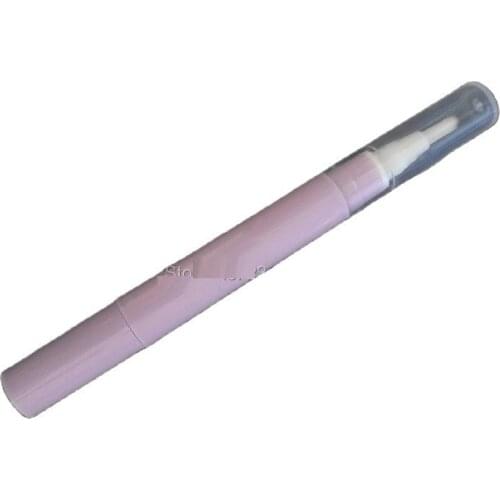 50pcs/lot 2.5ML Empty Purple Cosmetic Refillable Pen, DIY Plastic Screw Design Liquid Foundation Container, Portable Makeup Tool