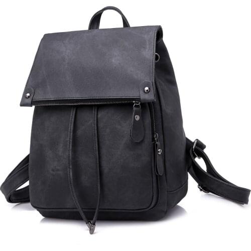 PU Women Backpacks Teenage Girls School Bags Fashion Ladies Leather Backpack Women Business Bags Retro Laptop Backpack Female