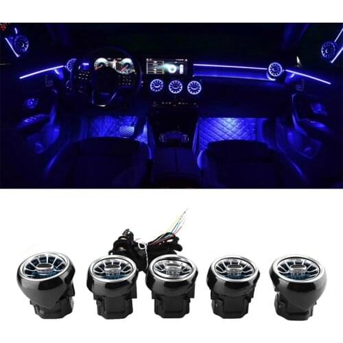 LED turbine air vent Car air condition vent decoration ambient light lamp For benz A /C /E/ GLC/ CLA class W205 W213 X253 W117