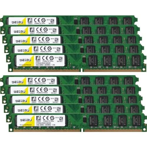 DDR2 2GB 10PCS 800MHz Desktop Memoria PC2-6400 240Pin 1.8V Non-ECC Unbuffered Intel and AMD Compatible UDIMM RAM Memory
