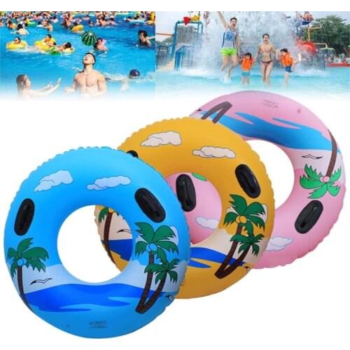 2020 Inflatable Swimming Circle Thickened 100cm Adult Kids Pool Floats Training Aid Water Toys