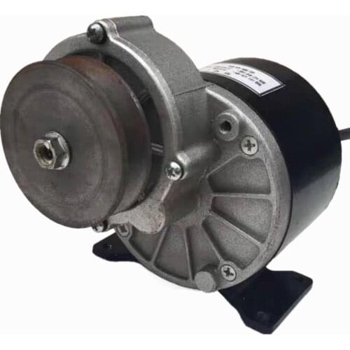 250w 12V 24V 36V DC gear brushed motor with belt pulley, MY1016Z2