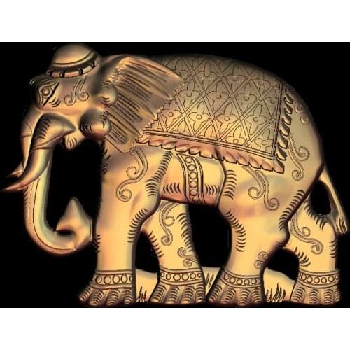 3D delicate elephant for CNC router engrave Artcam Aspire type3 STL format file M475