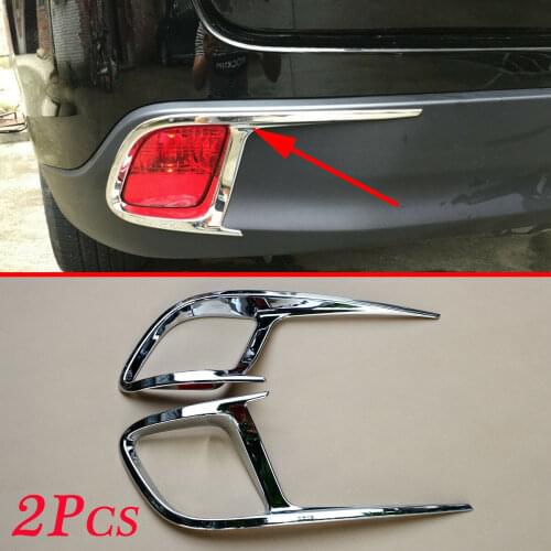Chrome For Toyota Kluger Highlander Accessories 2014 2015-2019 Rear Reflector Fog Light Tail Foglight Cover Trim Exterior Parts