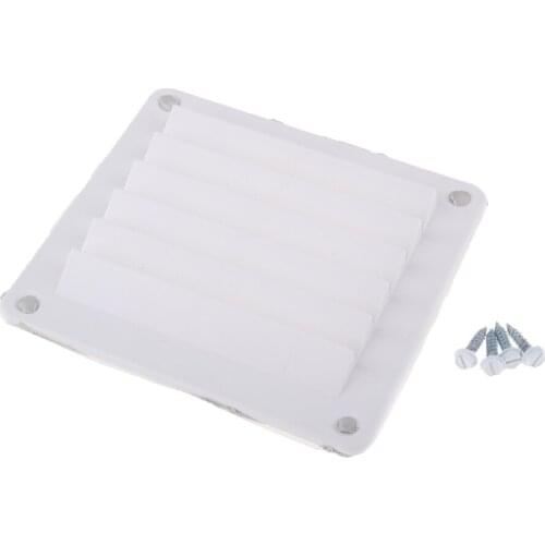 White Rectangular Boat Vent Louver Small for Marine Boat RV Motorhome