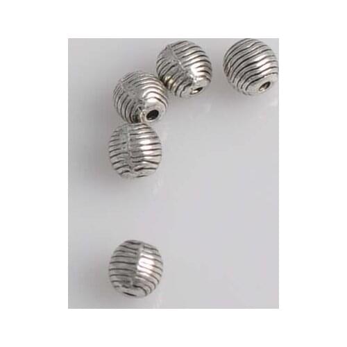 Free Shipping!DIY 50PCs Antique Silver Metal Alloy Spacers Beads 6.5x6.5mm YTC0010