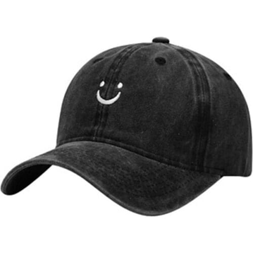 New smiling face Baseball Cap Adorable Sun Caps Embroidery washable mens Fishing hat street fashion womens hats