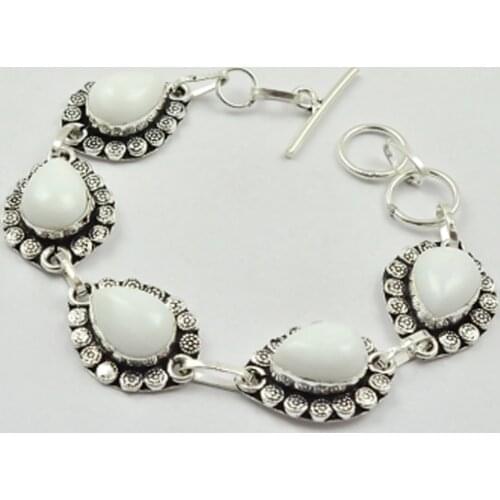 White Opal Bracelet , 21 cm, B2888