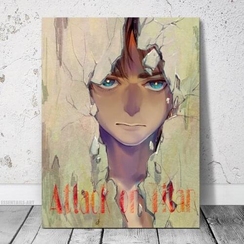 Eren Jaeger Attack on Titan Anime Manga Decoration Print Home Decor Canvas Painting Bedroom Study Living Room Wall Art Poster