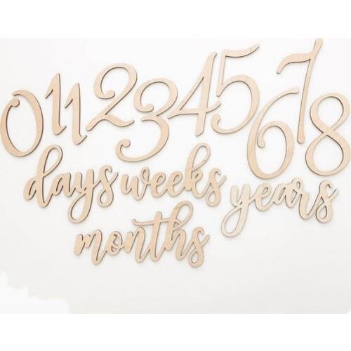 Wood Baby Numbers Cards pregnancy milestone cards baby newborn photo prop Baby Milestones
