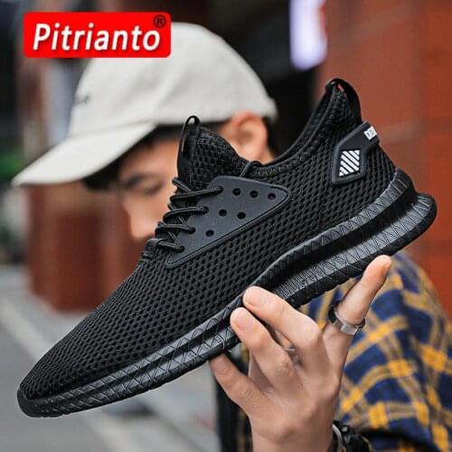 Mens Breathable Running Shoes Outdoor Hiking Sports Shoes Sports Shoes Leisure Non-Slip Flat Sports Shoes