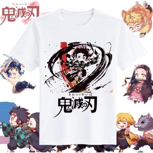 Demon Slayer T-shirt Graphic Tees Men 2020 Streetwear Japanese Anime Cool Tshirt Funny Cartoon Kimetsu No Yaiba T Shirt Costume