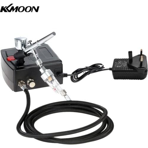 Gravity Feed Dual Action Airbrush Air Compressor Kit for Art Painting Manicure Craft Cake Spray Model Air Brush Nail Tool Set