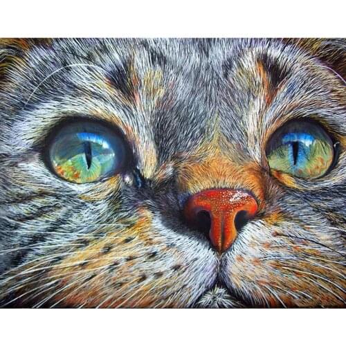 GTBL Full Drill Square Diamond 5D Diy Diamond Painting"Cat Face"Diamond Embroidery Cross Stitch Rhinestone Painting